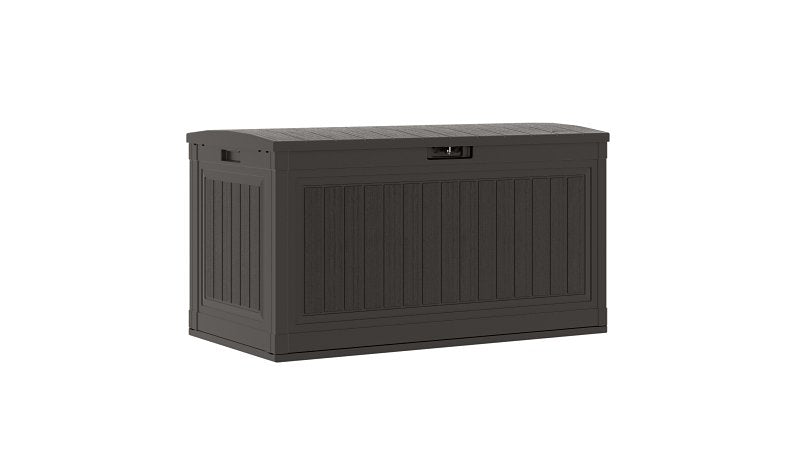 Suncast BMDB1080 Large Deck Box, 44 in W, 24 in D, 24-1/4 in H, Resin, Iron Ore