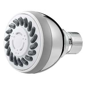 Boston Harbor SD3068CP Fixmount Shower Head, 1.75 (6.6) 80 gpm (L/MIN) psi, 1/2-14 NPT Connection, Threaded, ABS