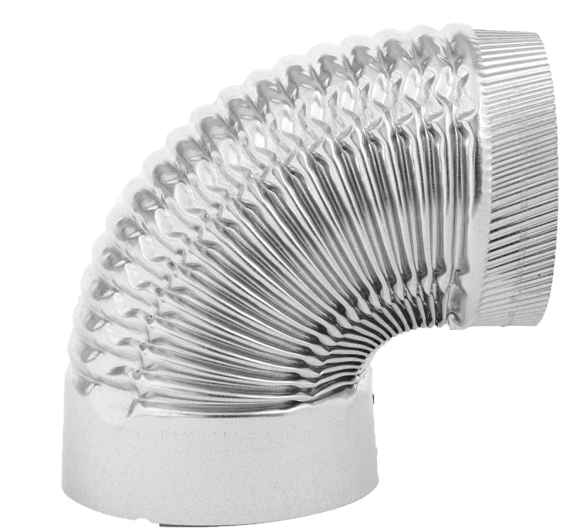Imperial GV0326 Corrugated Elbow, 6 in Connection, 28 ga Gauge, Steel, Galvanized