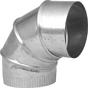 Imperial GV0290-C Adjustable Elbow, 5 in Connection, 28 ga Gauge, Galvanized
