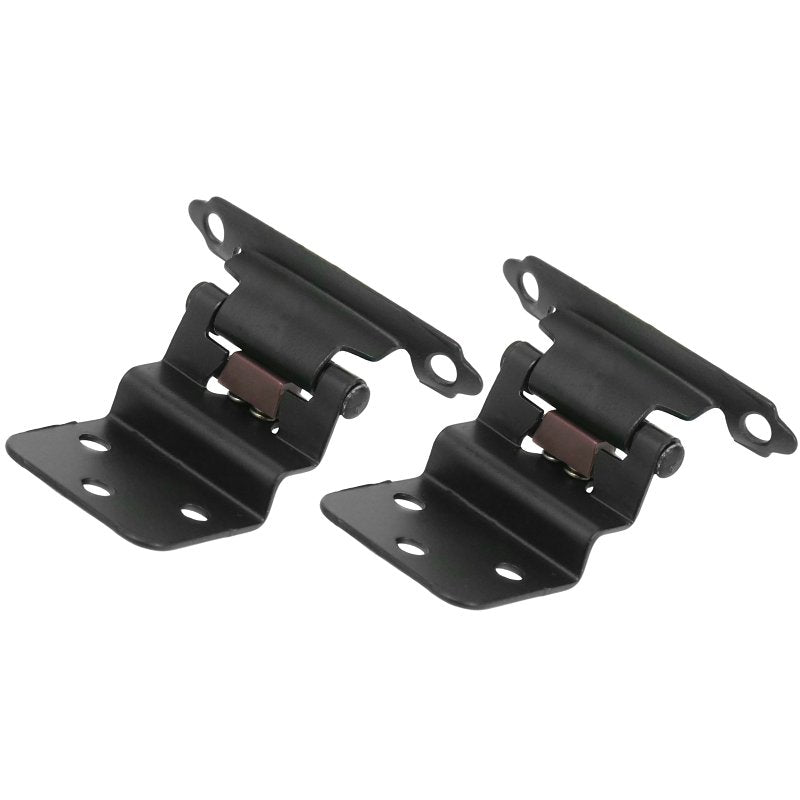 Laurey 28620 Cabinet Hinge, 3/8 in Inset, Self Close, Matte Black
