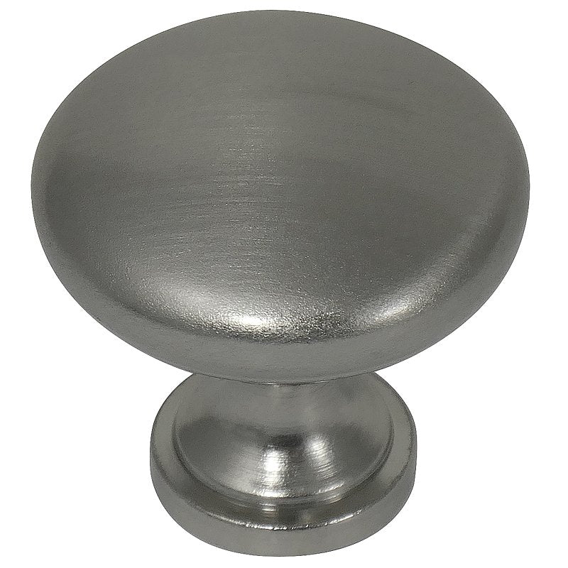 Laurey Ultima Series 54628 Cabinet Knob, 30 mm Projection, Steel, Satin Nickel