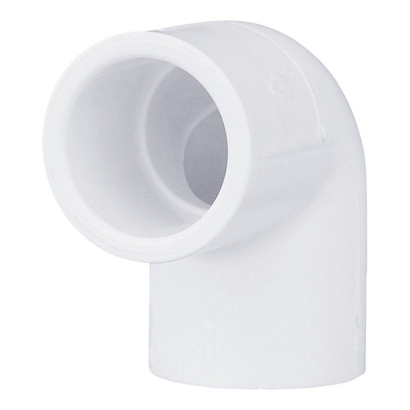 Charlotte Pipe PVC 02300 0600 Pipe Elbow, 1/2 in, Socket, 90 deg Angle, PVC, White, SCH 40 Schedule, 600 psi Pressure