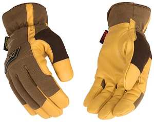 KincoPro 2014HK-M Driver Gloves, Men's, M, Easy-On, Shirred Elastic Wrist Cuff, TPR Back, Brown
