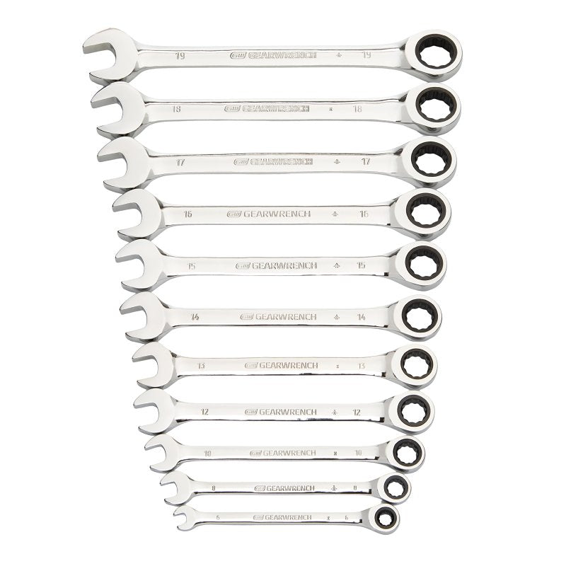 GearWrench 88687 Ratcheting Wrench Set, 11-Piece, Specifications: Metric Measurement