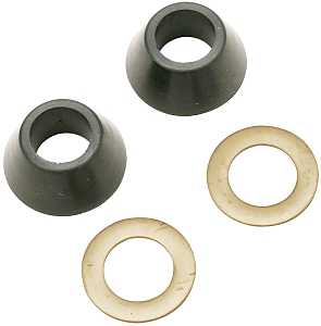 Plumb Pak PP810-32 Cone Washer and Ring, 7/16 in ID x 5/8 in OD Dia, Rubber, For: Faucet or Ballcock Nut