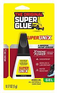 The Original Super Glue Superunix 11710527 Universal Instant Adhesive, Liquid, Characteristic, Clear/Transparent, 5 g