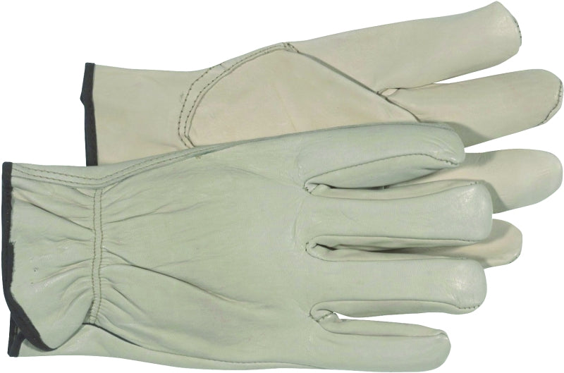 Boss B81192-XL Driver Gloves, Men's, XL, 8-3/8 to 8-3/4 in L, Keystone Thumb, Slip-On Cuff, Cowhide Leather, Natural