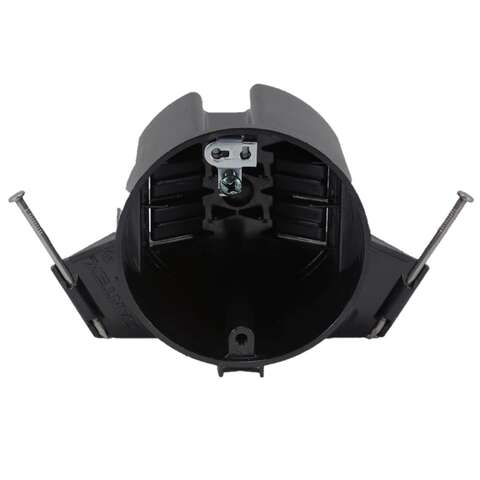 Cantex EZ Box New Work 18 cu in Round Polycarbonate Ceiling Box Black