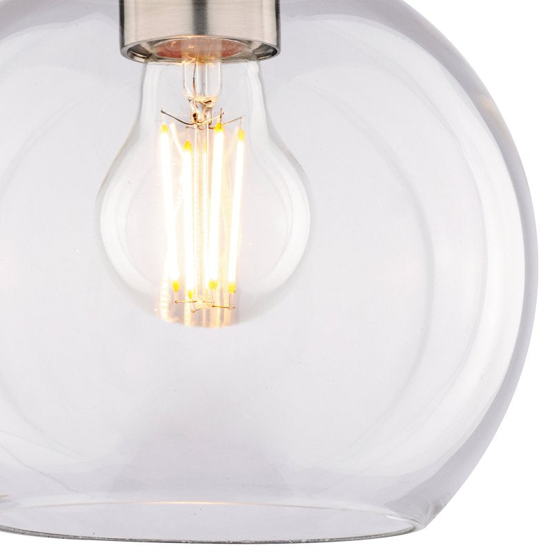 Boston Harbor OG24022 Ceiling Light, 120 V, 1-Lamp, CFL, LED Lamp, Stainless Steel Fixture, Satin Nickel Fixture