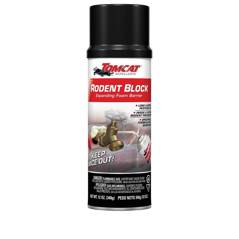 Tomcat Rodent Block 4418510 Expanding Foam Barrier, Repels: Mice