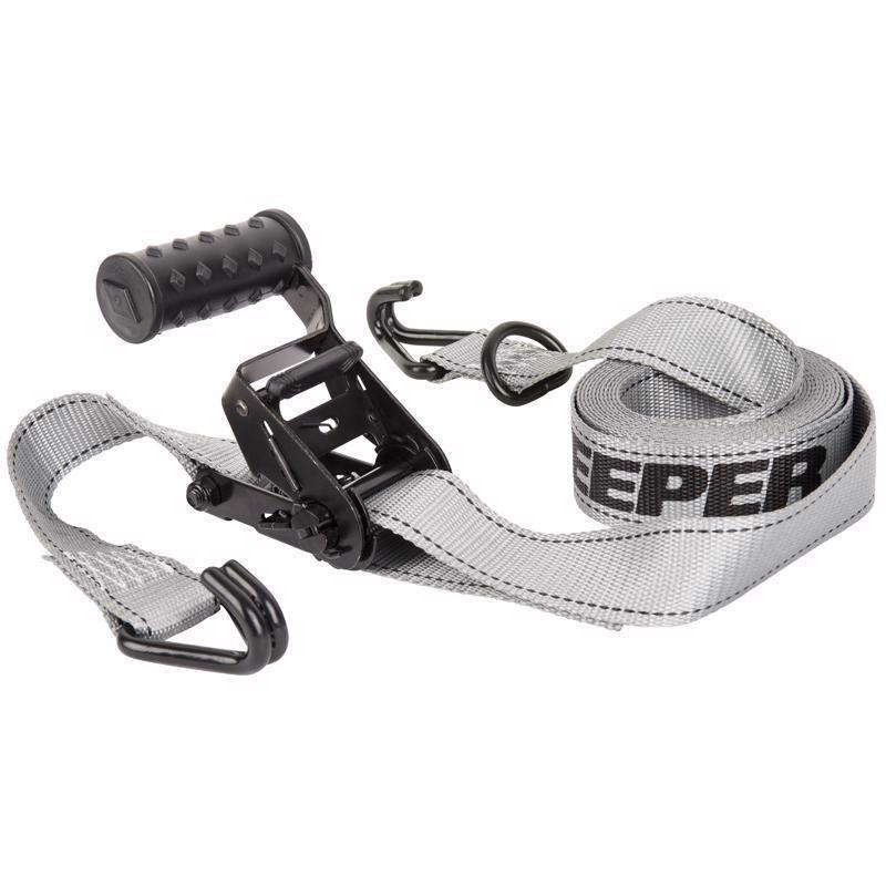 Keeper 1.5 in. W X 14 ft. L Gray Ratchet Tie Down Strap 1000 lb 1 pk