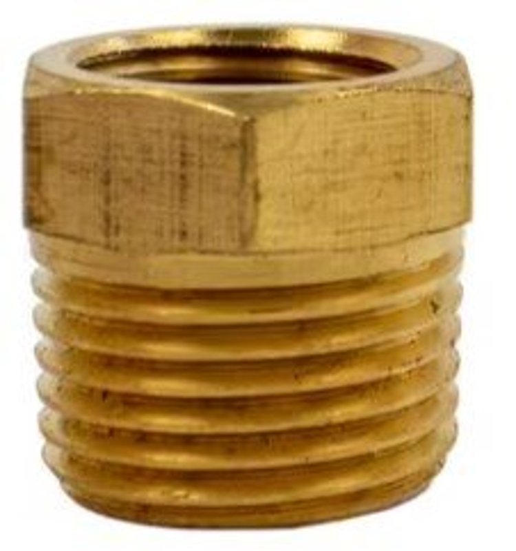 Forney 75110 Pressure Washer Reducer, 3/8 x 1/4 in Connection, MNPT x FNPT, Brass