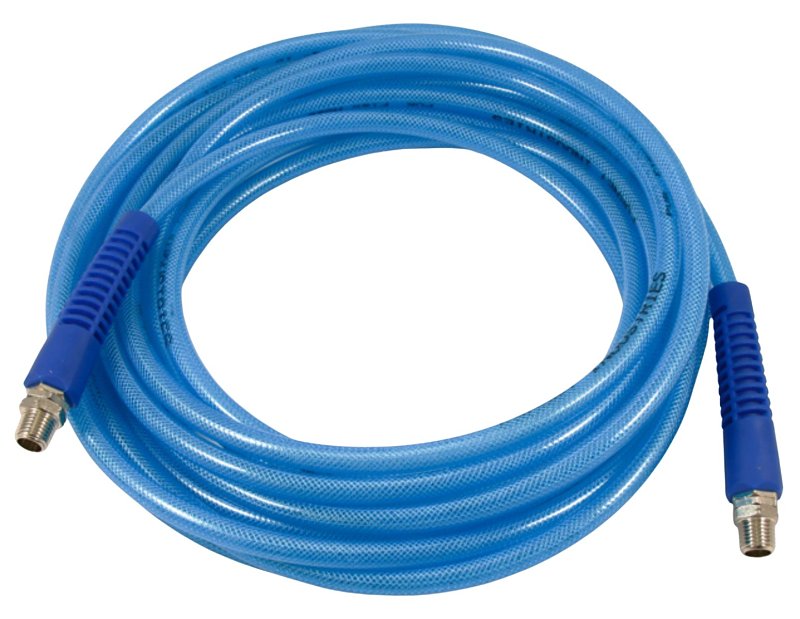 Forney 75450 Flex Air Hose, 1/4 in ID, 25 ft L, MNPT, 210 psi Pressure, Polyurethane, Blue