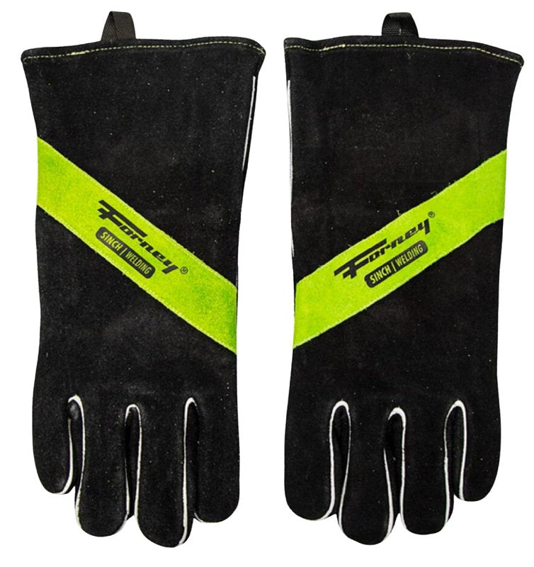 Forney Sinch Series 55113 Welding Gloves, XL, Extended Gauntlet Cuff, Split Cowhide Leather Palm