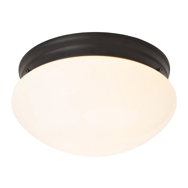 Boston Harbor OG24008 Ceiling Light, 120 V, 2-Lamp, CFL, Incandescent, LED Lamp, Metal Fixture, Matte Black Fixture