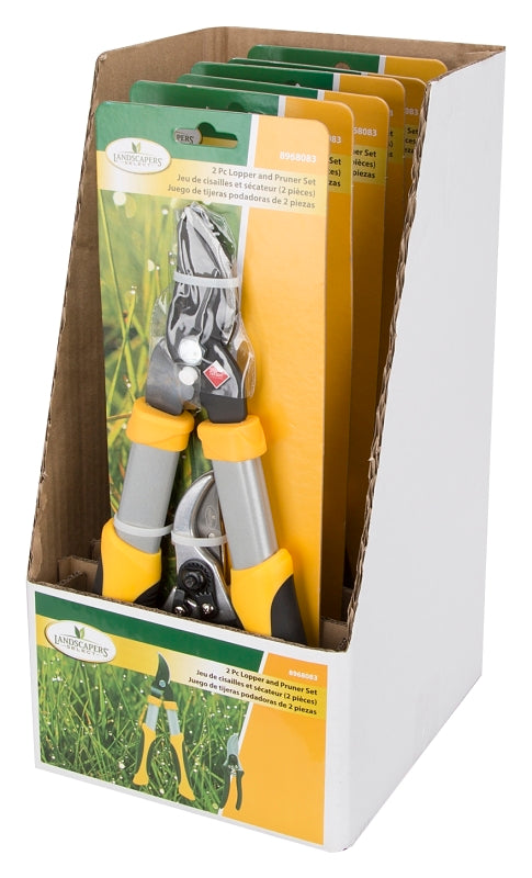 Landscapers Select GL4003+GP1002 Pruning Set, Steel Blade, Steel/ Aluminum Handle, Cushion-Grip Handle, Pack of 6