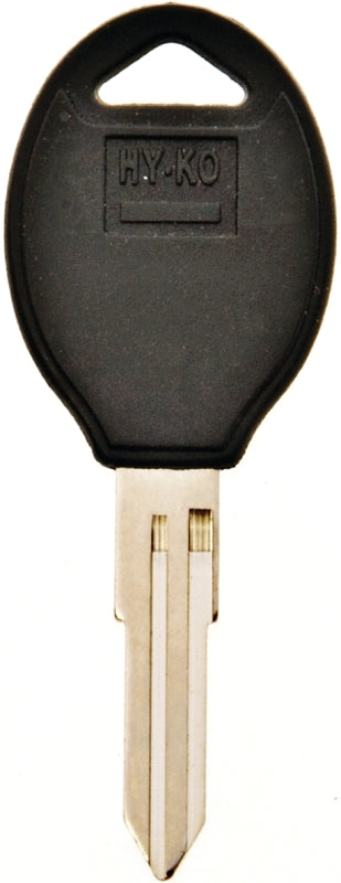 Hy-Ko 12005DA31 Automotive Key Blank, Brass/Plastic, Nickel, For: Nissan Vehicle Locks, Black, Pack of 5