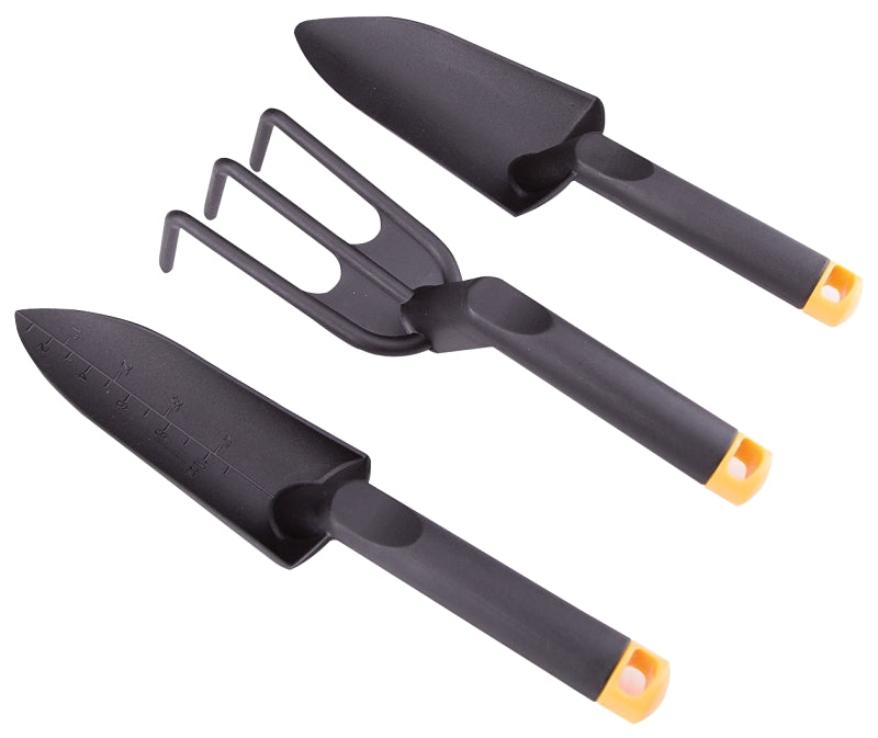 Landscapers Select GT922ABC Hand Gardening Tool Set, Plastic, Black, Black, 3-Piece