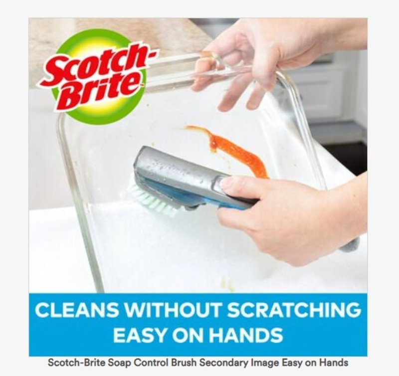 Scotch-Brite 751U-RF-2 Soap Control Brush Refill, Nylon Bristle, 7.6 in L