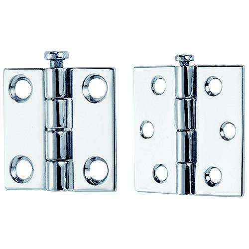 2-1/2 x 2 Rem Pin Hinges, 6 Hole #8 Fastener, 1 pr.