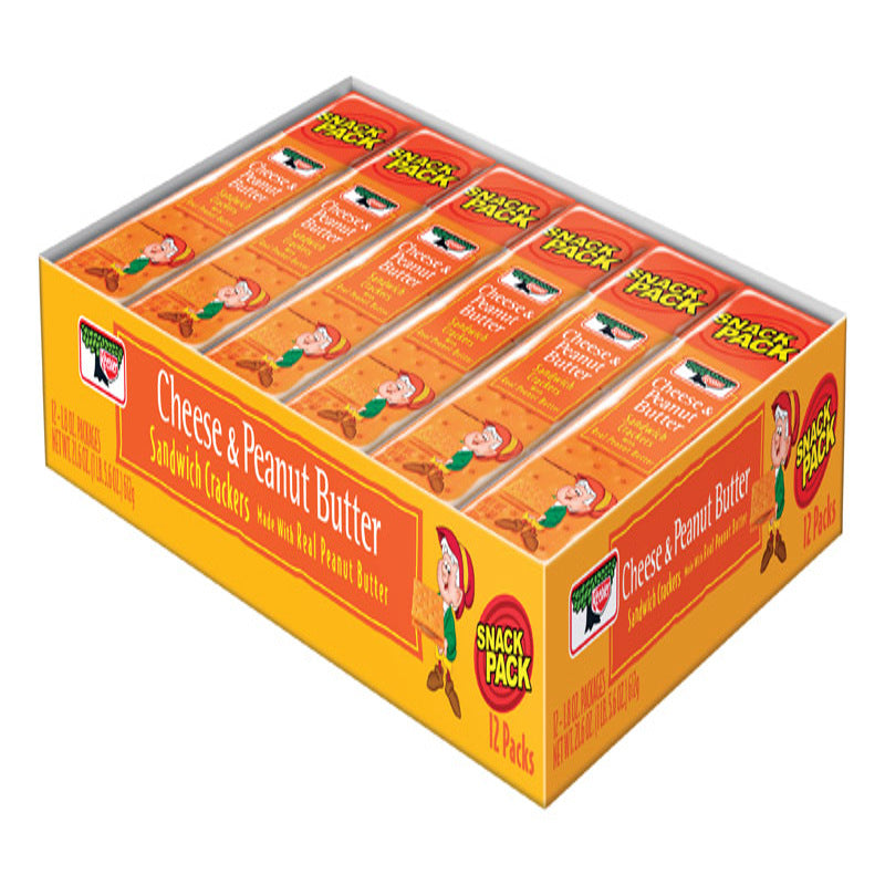 Keebler Cheese and Peanut Butter Crackers 1.8 oz Pouch, Pack of 12
