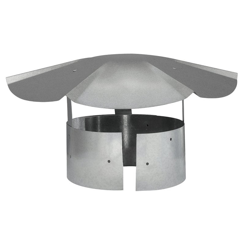 Imperial GV2039 Adjustable Rain Cap, 12-1/4 in Dia, Steel, Silver, Galvanized, Fits Duct Size: 5 to 7 in