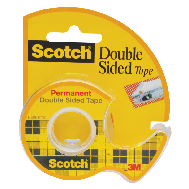 Scotch 450 in. L X 1/2 in. W Double-Sided Tape, Pack of 12