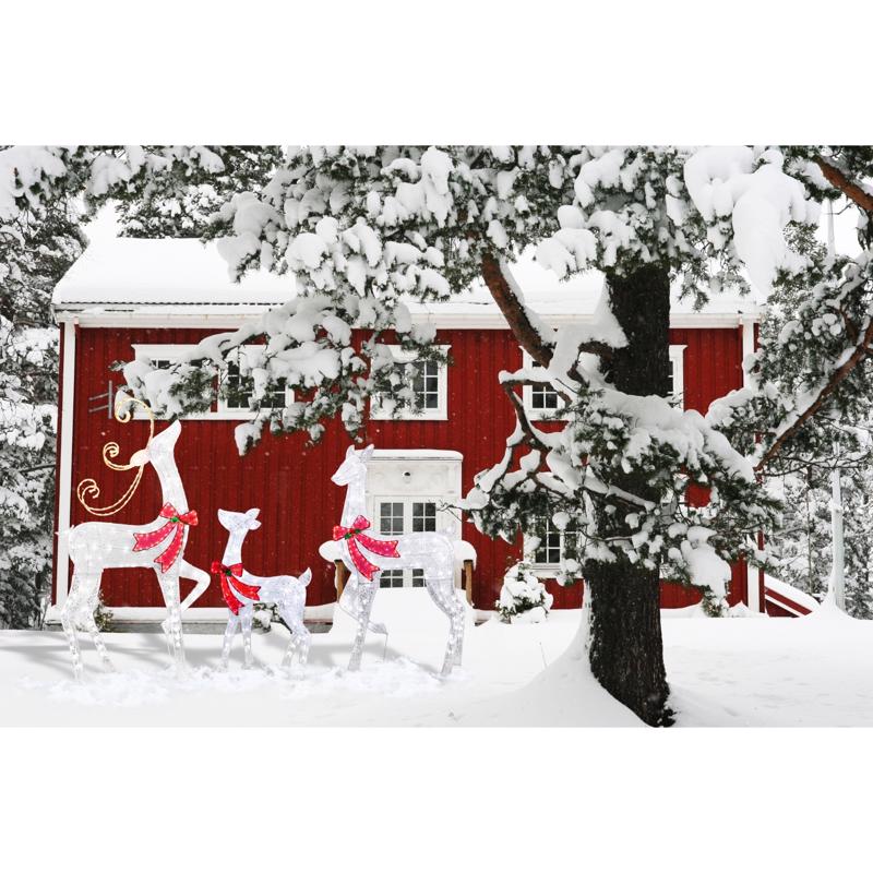 Celebrations LED Warm White Reindeer 34.5 in. Yard Decor