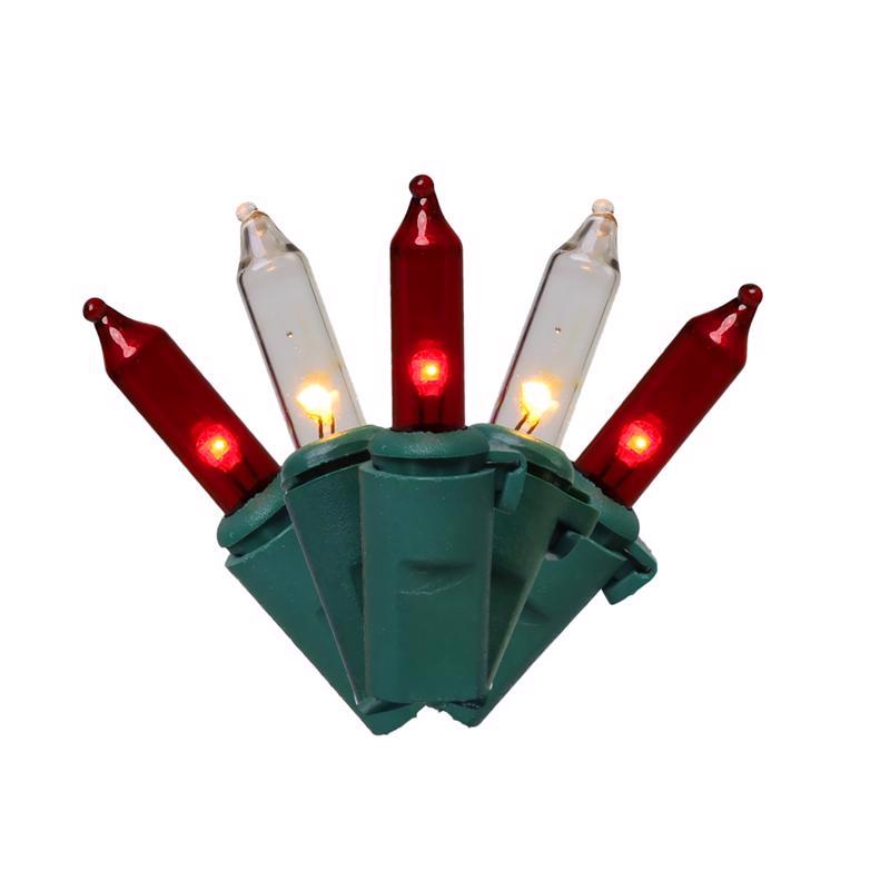 Celebrations Classic LED T5 Red/White 100 ct String Christmas Lights 24.75 ft.