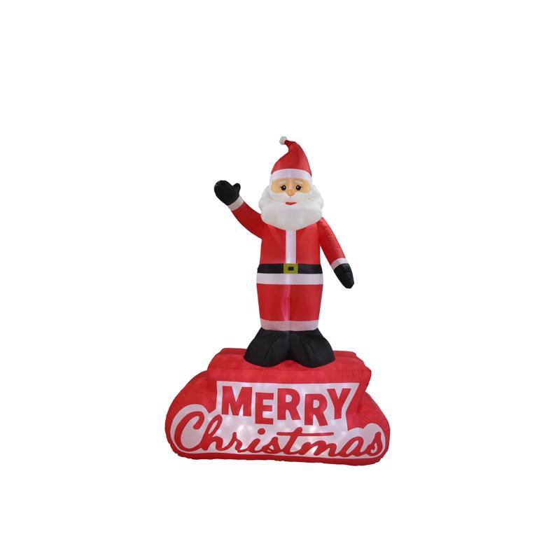A Holiday Company LED Santa Merry Christmas 10 ft. Inflatable