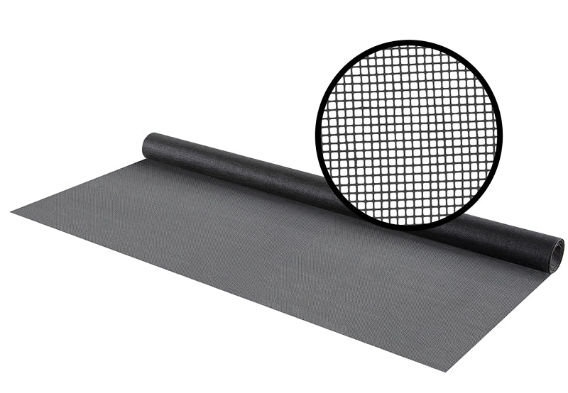 M-D 14151 Screen Mesh, 7 ft L, 3 ft W, Fiberglass, Charcoal