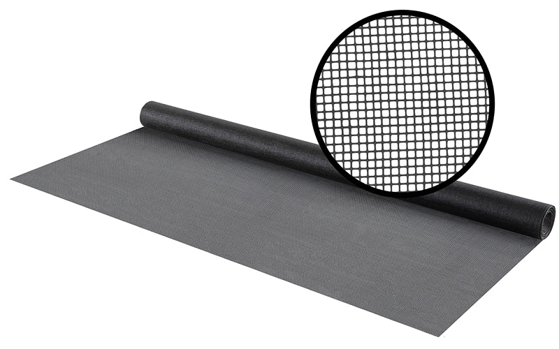 M-D 14152 Screen Mesh, 25 ft L, 3 ft W, Fiberglass, Charcoal