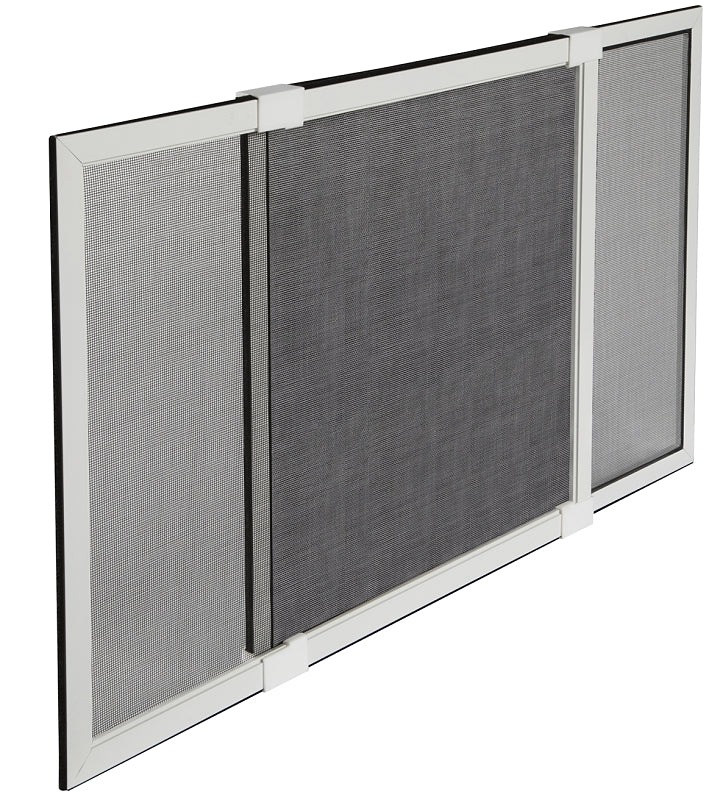 M-D 14178 Window Screen, 15 in L, 20 to 37 in W, Aluminum/Fiberglass, White