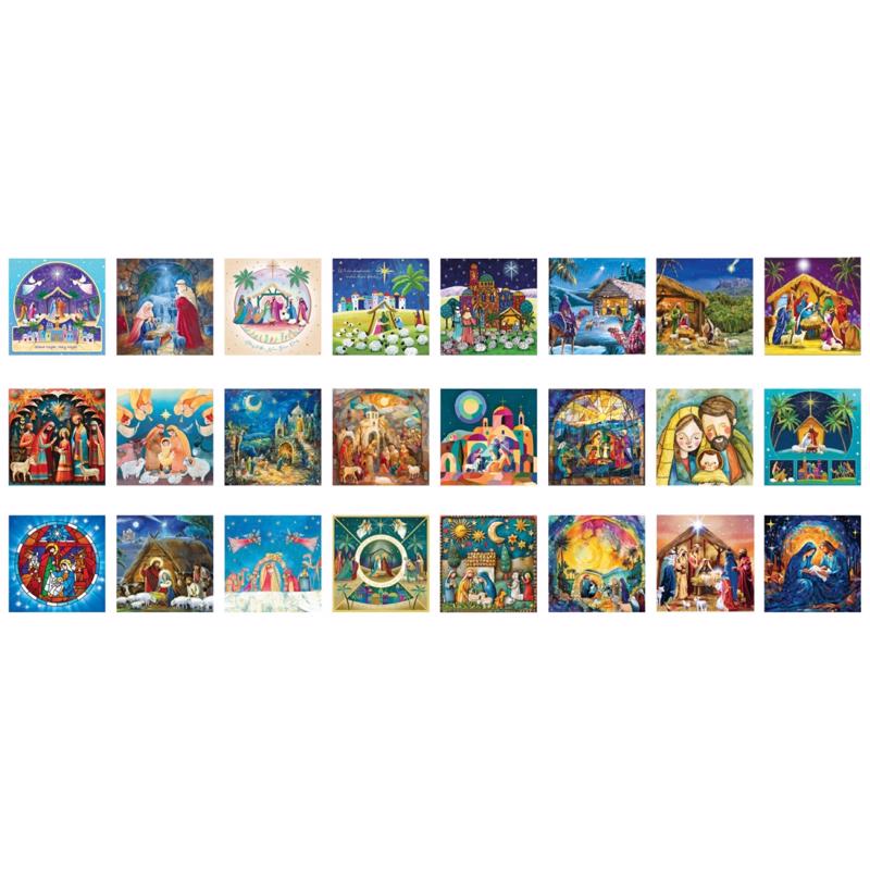 Eurographics Nativity Book Advent Calendar Jigsaw Puzzles Multicolored 1200 pc