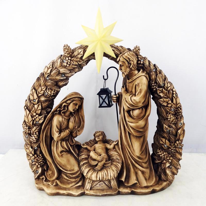 Alpine LED Nativity Scene 25 in. Yard Decor
