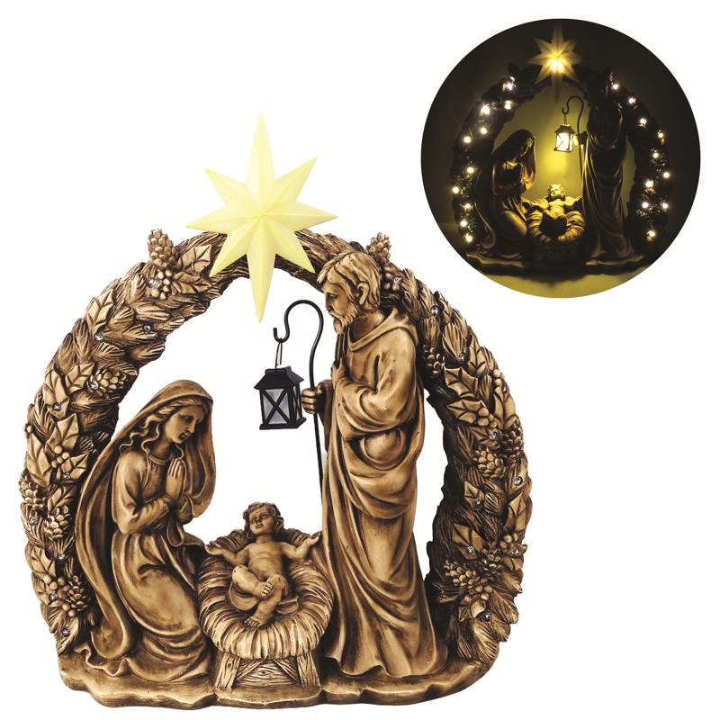 Alpine LED Nativity Scene 25 in. Yard Decor