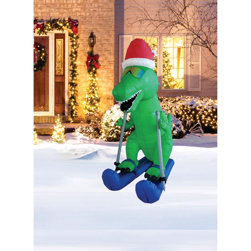 A Holiday Company LED Ski Rex 7 ft. Inflatable