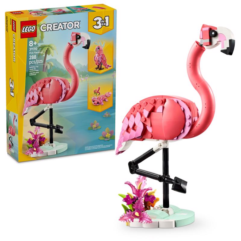 LEGO Creator Wild Animal Pink Flamingo Building Toy Multi 288 pc