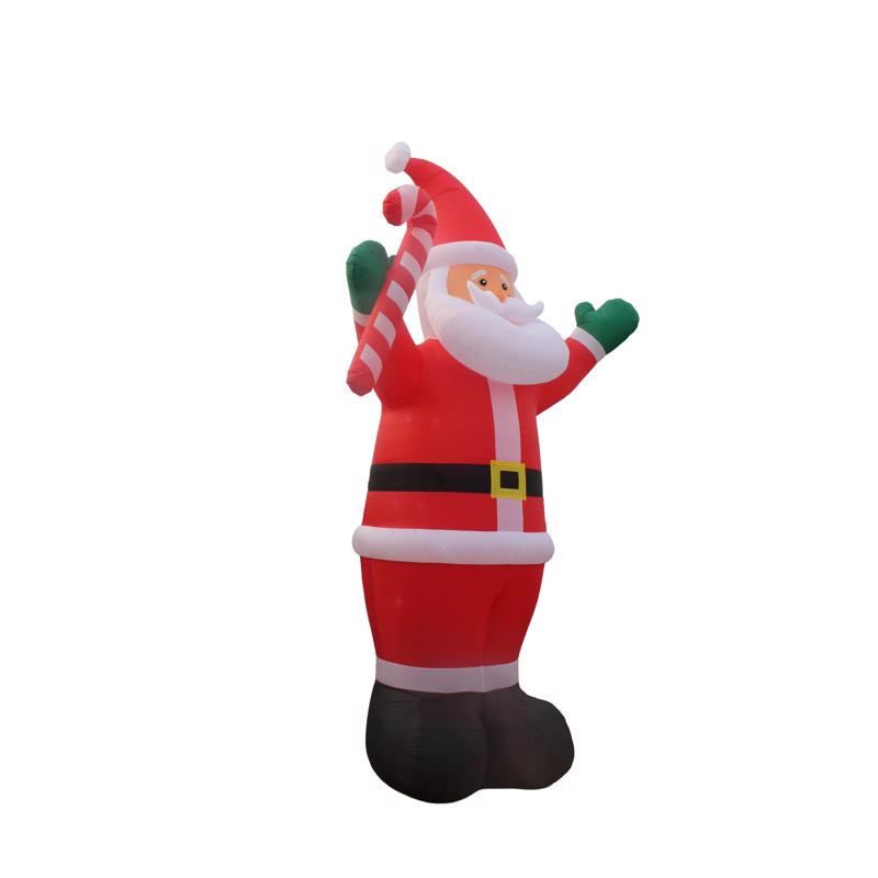 A Holiday Company Santa with Candy Cane 20 ft. Inflatable