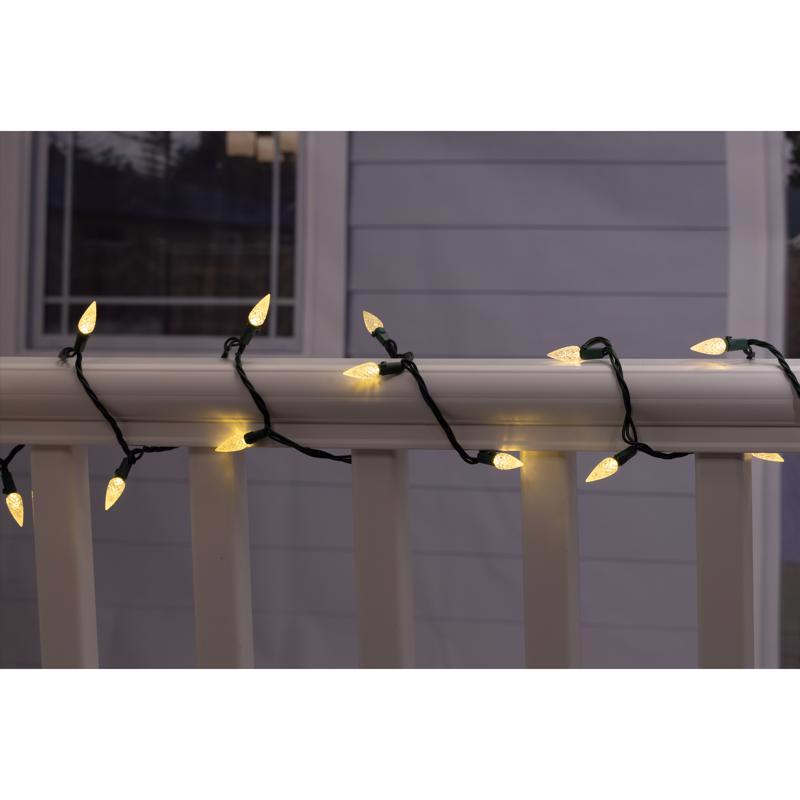 Celebrations Classic LED C6 Warm White 100 ct String Christmas Lights 24.75 ft.