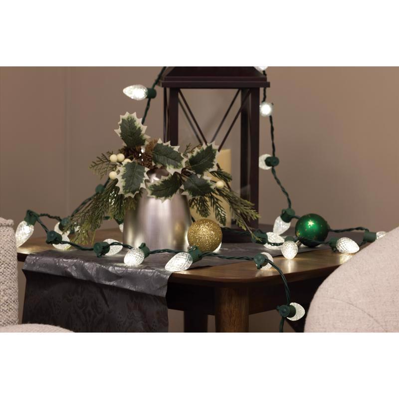Celebrations Classic LED C9 Pure White 75 ct String Christmas Lights 49 ft.