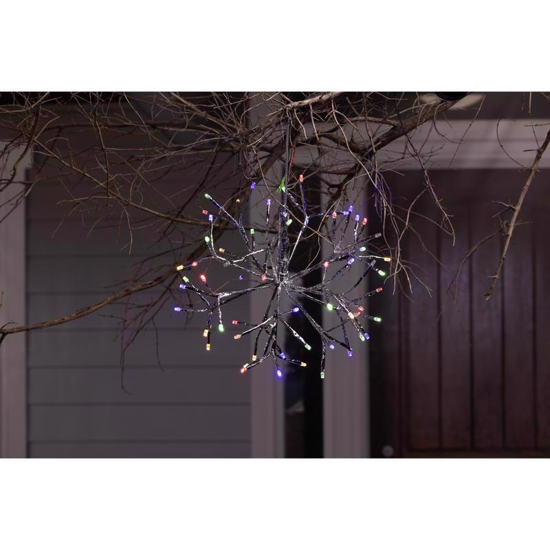 Celebrations LED Multi Shimmering Sphere 12 in. Hanging Decor