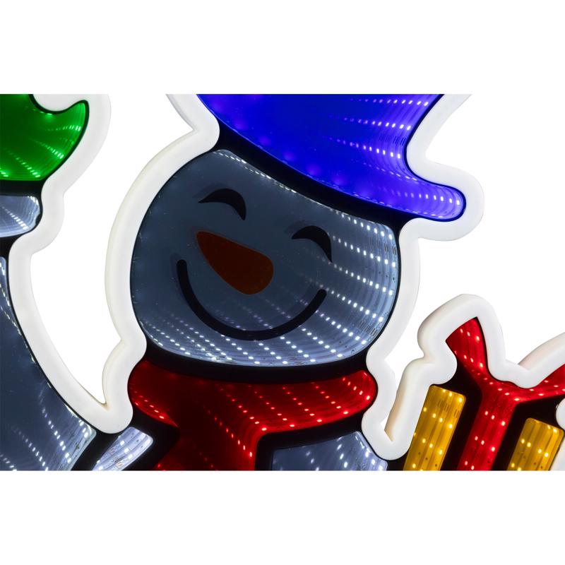 Celebrations LED Infinity Snowman 31 in. Yard Decor