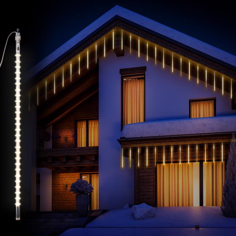 Alpine LED Warm White 54 ct Icicle Light String 9 ft.