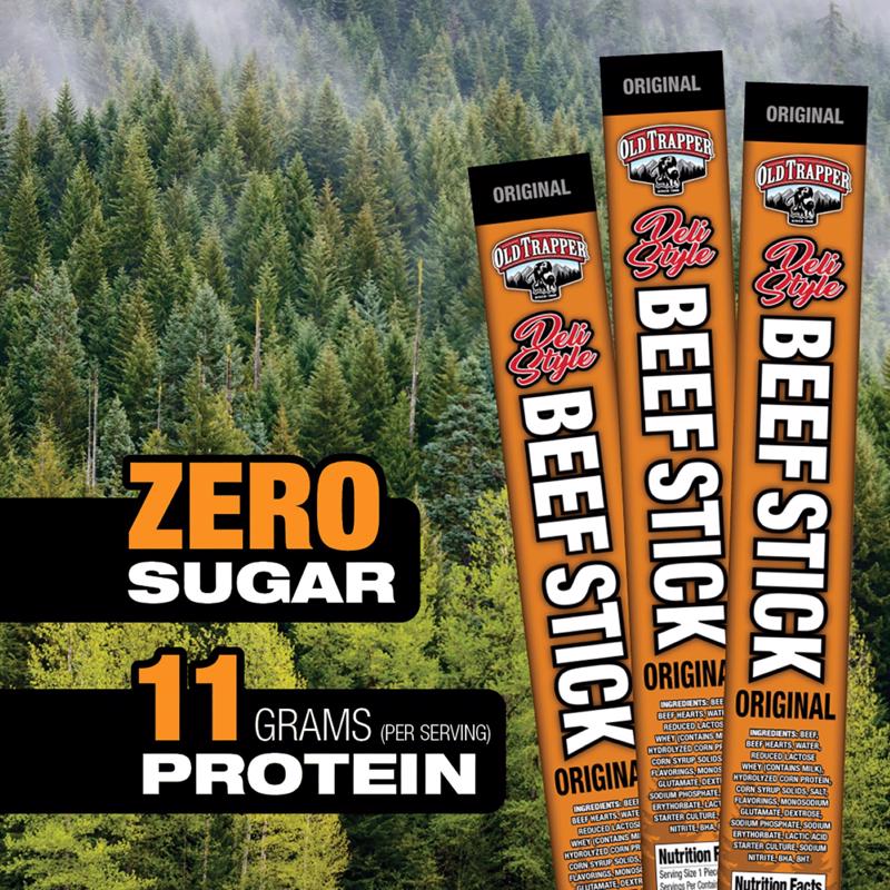 Old Trapper Original Beef Stick 1.75 oz Shrink Wrapped, Pack of 26
