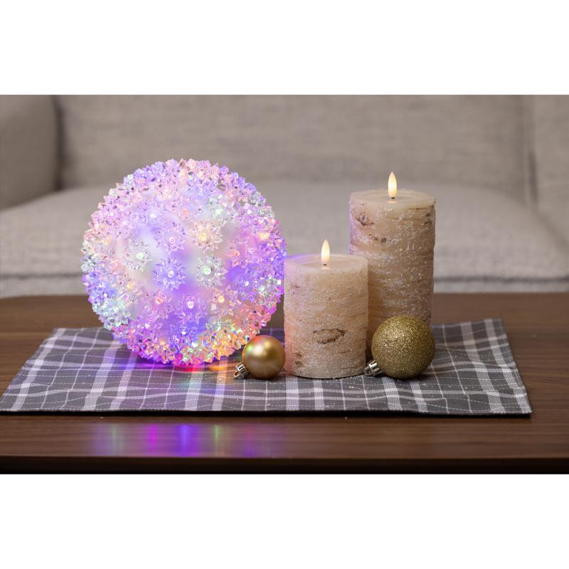 Celebrations Christmas LED Multi Starlight Sphere 6 in. Hanging Decor