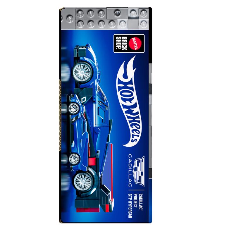 Hot Wheels Brick Shop Speed Series Cadillac Project GTP Hypercar Building Set Blue, Red 236 pc