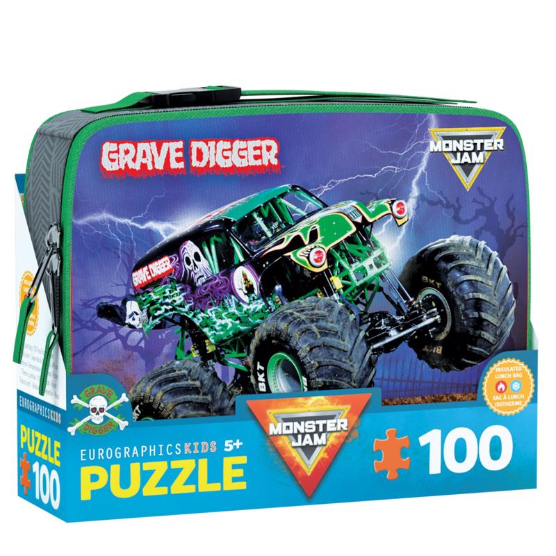 Eurographics Grave Digger Monster Jam Lunch Bag Jigsaw Puzzle Multicolored 100 pc