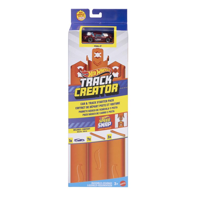 Hot Wheels Track Creator Car and Track Starter Pack Multicolored 11 pc